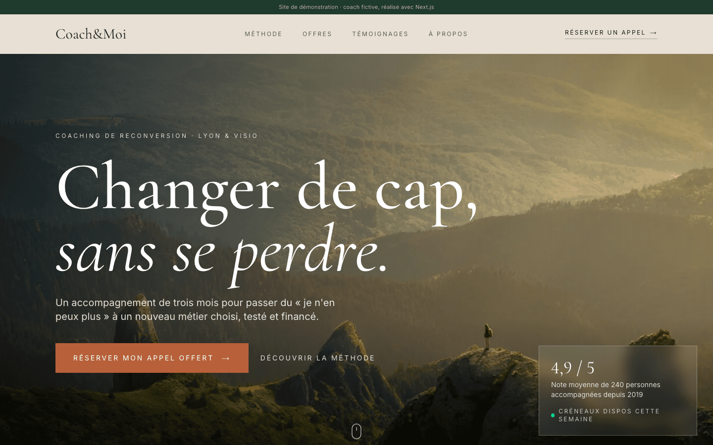 Capture du site Coach&Moi